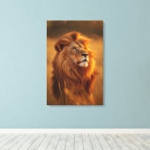 Majestic Golden Lion at Sunset – Canvas Wall Art   キャンバスプリント (インサイチュ (ウッドフロア))