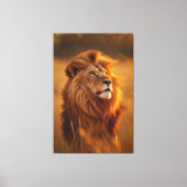 Majestic Golden Lion at Sunset – Canvas Wall Art キャンバスプリント (正面)