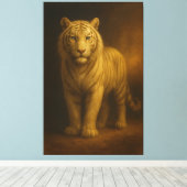 Majestic Golden White Tiger – Fine Art Premium Can キャンバスプリント (インサイチュ (ウッドフロア))