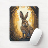 Majestic Hare in Enchanted Forest マウスパッド (マウス)