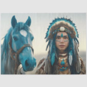  Majestic Horse And Young Native Woman 薄葉紙 (正面)