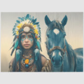  Majestic Horse And Young Native Woman 薄葉紙 (正面)