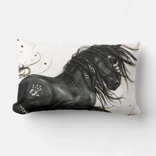 Majestic Horse by Bihrle Pillow ランバークッション (正面)