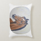 Majestic Horse Portrait T-Shirt アクセントクッション (正面(垂直))