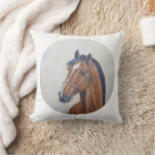 Majestic Horse Portrait T-Shirt クッション (ブランケット)