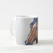 Majestic Horse Portrait T-Shirt コーヒーマグカップ (正面左)