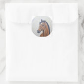 Majestic Horse Portrait T-Shirt スクエアシール (バッグ)