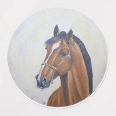 Majestic Horse Portrait T-Shirt ラベル (デザイン2)