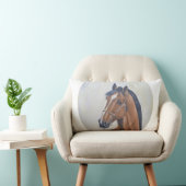 Majestic Horse Portrait T-Shirt ランバークッション (椅子)