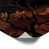 Majestic Horse Silhouette at Sunset Poster | Elega ポスター (角)