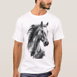 Majestic Horse Watercolor Art Men’s T-Shirt – Bold Tシャツ
