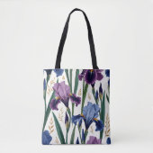 Majestic Iris Garden | Elegant Floral Design  トートバッグ (正面)