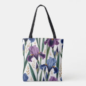 Majestic Iris Garden | Elegant Floral Design  トートバッグ (裏面)