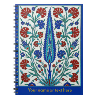 Majestic Iznik Cypress & Carnation Botanical ノートブック