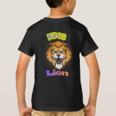 Majestic King Lion Crowned Portrait Design Tシャツ (裏面)