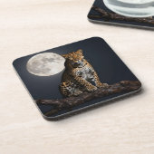 Majestic Leopard and Full Moon   コースター (左側)