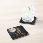 Majestic Leopard and Full Moon   コースター (右側)