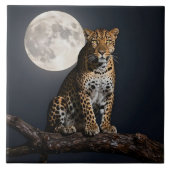 Majestic Leopard and Full Moon   タイル (正面)