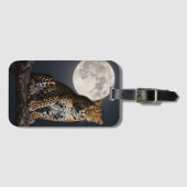 Majestic Leopard and Full Moon ラゲッジタグ (正面横)