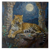 Majestic Leopard on Cliff Ledge  タイル (正面)