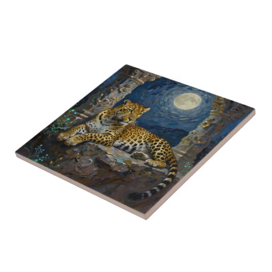 Majestic Leopard on Cliff Ledge タイル (側面)