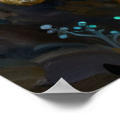 Majestic Leopard on Cliff Ledge   ポスター (角)