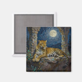 Majestic Leopard on Cliff Ledge マグネット (正面/裏面)