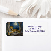 Majestic Leopard on Cliff Ledge   ラベル (インサイチュ)