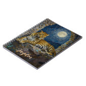 Majestic Leopard on Cliff Ledge Personalized ノートブック (左側)