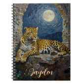 Majestic Leopard on Cliff Ledge Personalized ノートブック (正面)