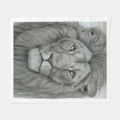 Majestic Lion フリースブランケット (正面(横))