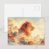 Majestic Lion Cloud Forest Sunset ポストカード (正面/裏面)