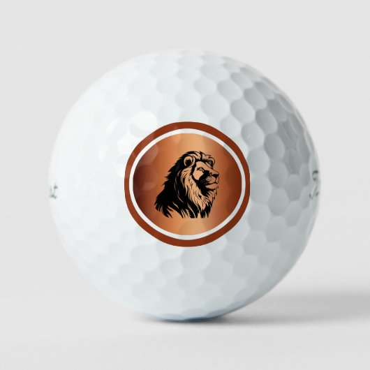 Majestic Lion Copper Golf Ball ゴルフボール (正面)
