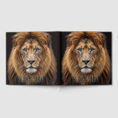 Majestic Lion Face with Blue Eyes | Wildlife Anima ゲストブック (全面)