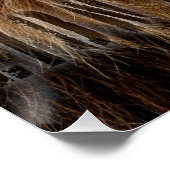 Majestic Lion Face with Blue Eyes | Wildlife Anima ポスター (コーナー)