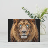 Majestic Lion Face with Blue Eyes | Wildlife Anima メニュー (スタンド正面)