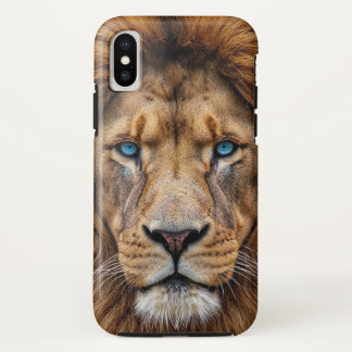 Majestic Lion Face with Blue Eyes | Wildlife Anima iPhone X ケース