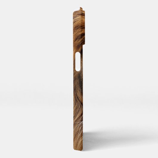 Majestic Lion Face with Blue Eyes | Wildlife Anima iPhoneケース (右側面)