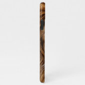 Majestic Lion Face with Blue Eyes | Wildlife Anima iPhoneケース (右側)