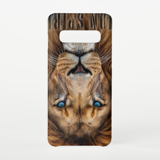 Majestic Lion Face with Blue Eyes | Wildlife Anima Samsung Galaxy S10ケース