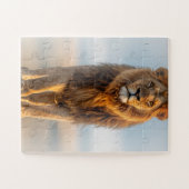Majestic Lion Jigsaw Puzzle - WildlifeAnimalPuzzle ジグソーパズル (横)