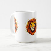 Majestic Lion – King of Power and Authority コーヒーマグカップ (正面左)