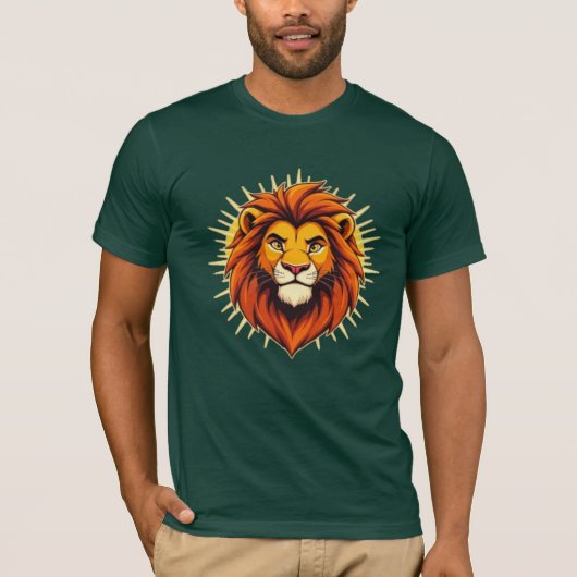 Majestic Lion – King of Power and Authority Tシャツ (正面)