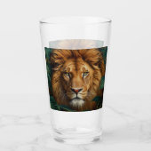 Majestic Lion Mug – Powerful Wildlife Coffee Mug タンブラーグラス (正面)