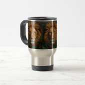 Majestic Lion Mug – Powerful Wildlife Coffee Mug トラベルマグ (正面左)