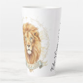 Majestic Lion of Judah Lord Jesus Christ 17oz Mug カフェラテマグ (正面)
