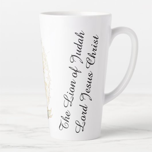 Majestic Lion of Judah Lord Jesus Christ 17oz Mug カフェラテマグ (右)
