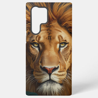 Majestic Lion Phone Case Powerful Wildlife Art Cov Samsung Galaxy S22 Ultraケース