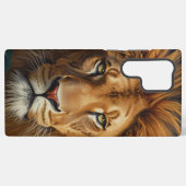 Majestic Lion Phone Case Powerful Wildlife Art Cov Samsung Galaxyケース (裏面横)