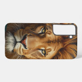 Majestic Lion Phone Case Powerful Wildlife Art Cov Samsung Galaxyケース (裏面横)